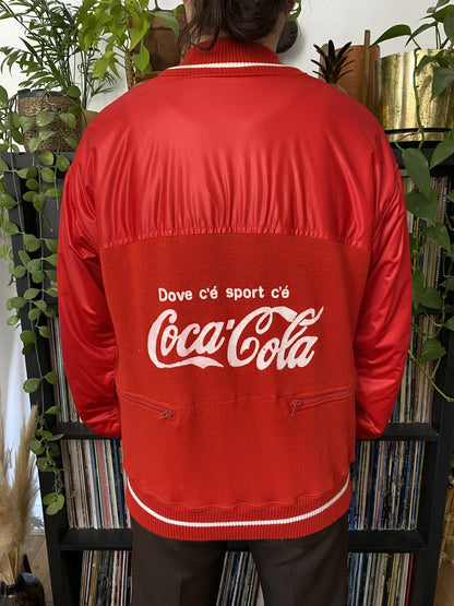 Vintage 1980s Coca-Cola Promotional Cycling Bomber Jacket