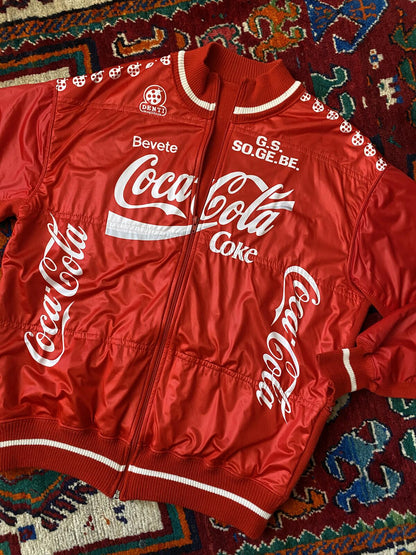 Vintage 1980s Coca-Cola Promotional Cycling Bomber Jacket