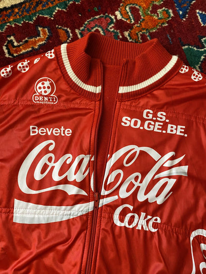 Vintage 1980s Coca-Cola Promotional Cycling Bomber Jacket