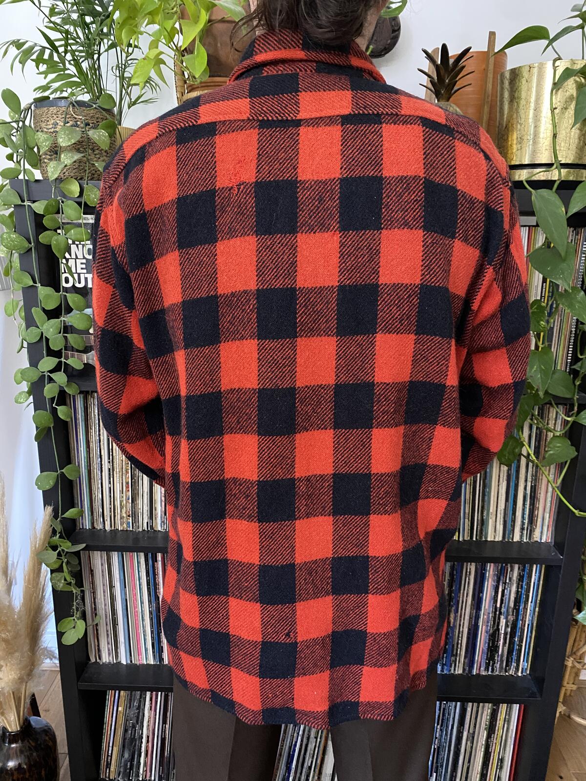 Vintage 1950s Red Penney Mackinaw Plaid Shirt
