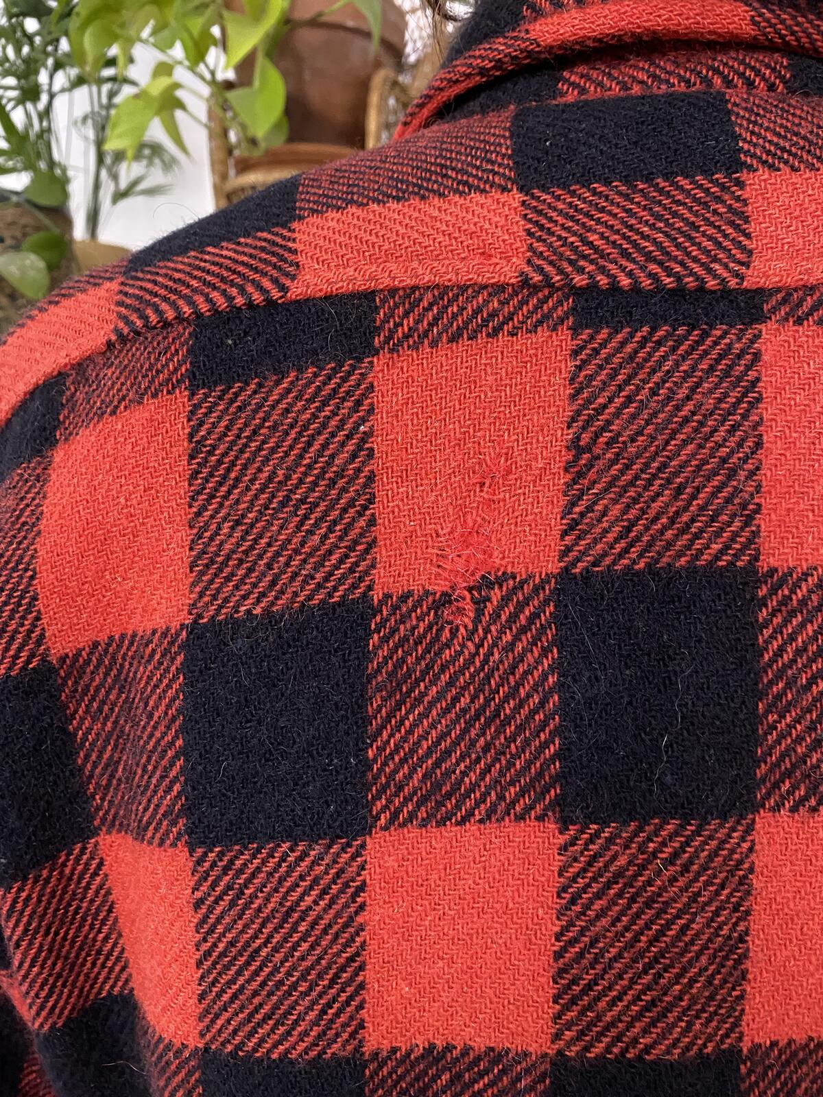 Vintage 1950s Red Penney Mackinaw Plaid Shirt