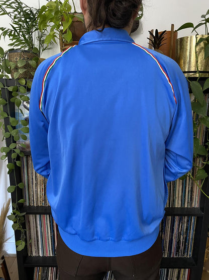 Vintage 1980s Blue Italian Track Top