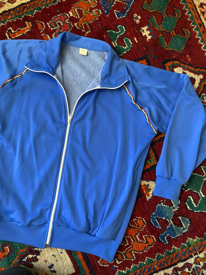 Vintage 1980s Blue Italian Track Top