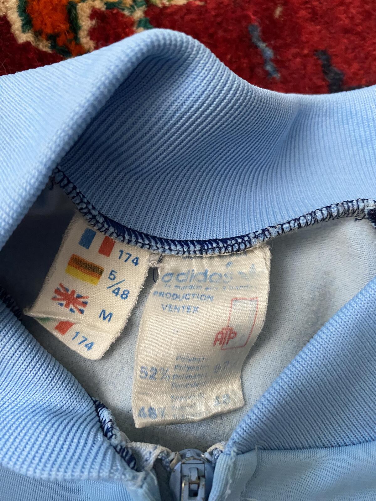 Vintage 1970s Adidas Ventex ATP Blue & Navy Track Top