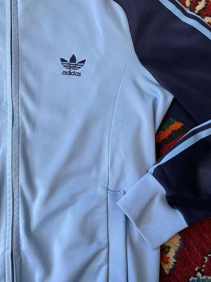 Vintage 1970s Adidas Ventex ATP Blue & Navy Track Top