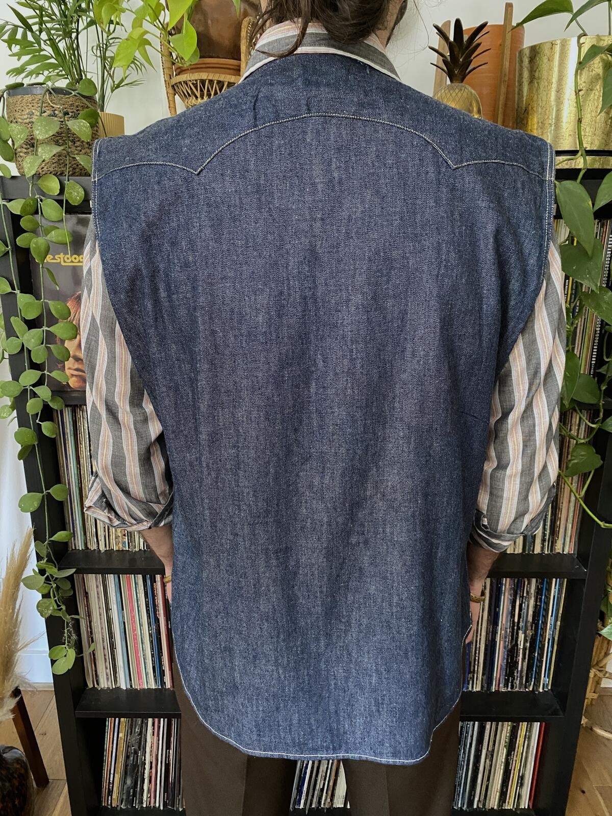 Vintage 90s Levi's Shorthorns Big E Custom Denim Shirt