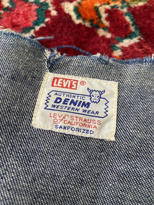 Vintage 90s Levi's Shorthorns Big E Custom Denim Shirt