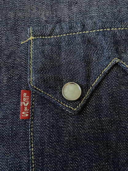 Vintage 90s Levi's Shorthorns Big E Custom Denim Shirt