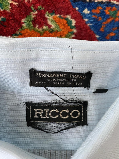 Vintage 1970s Pale Blue Gauzy Shirt