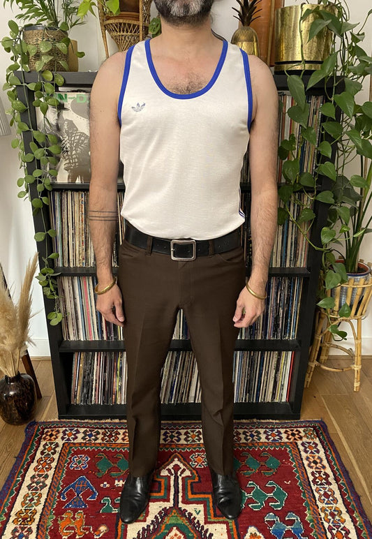 Vintage 1970s White Adidas Ventex Vest