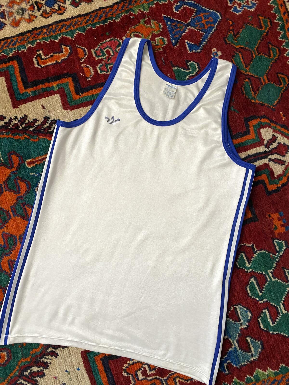 Vintage 1970s White Adidas Ventex Vest