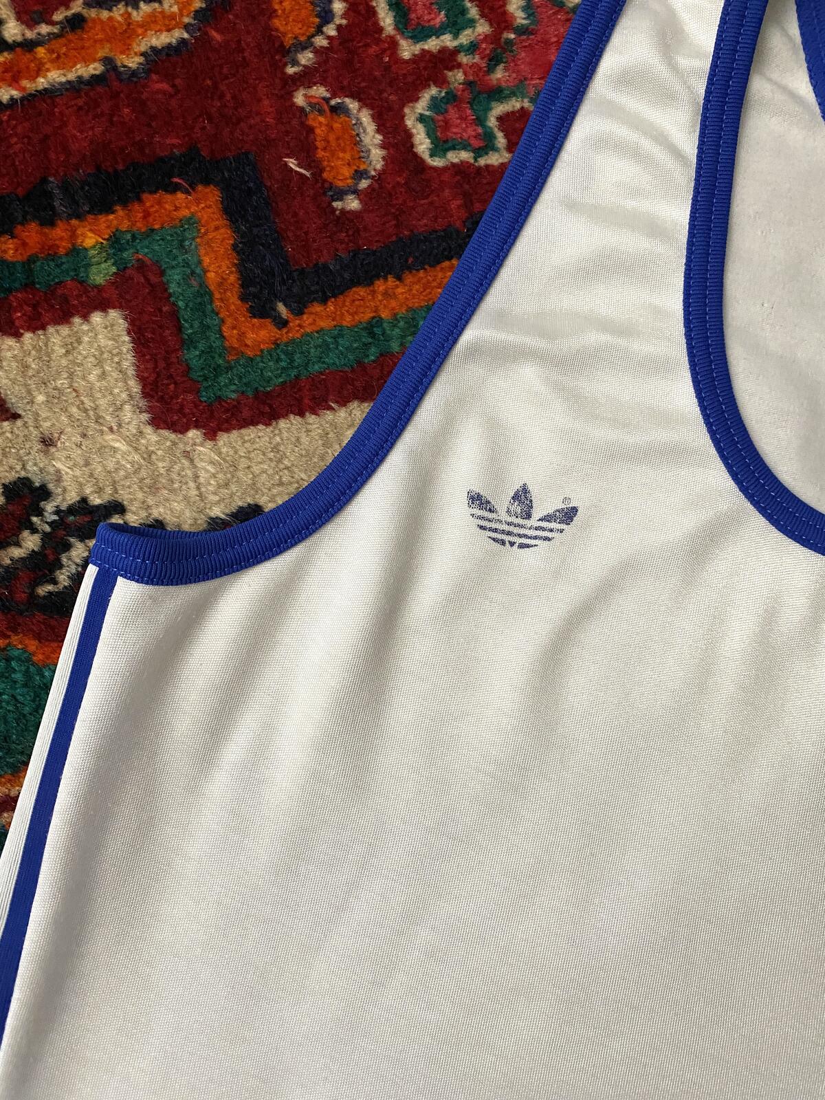 Vintage 1970s White Adidas Ventex Vest