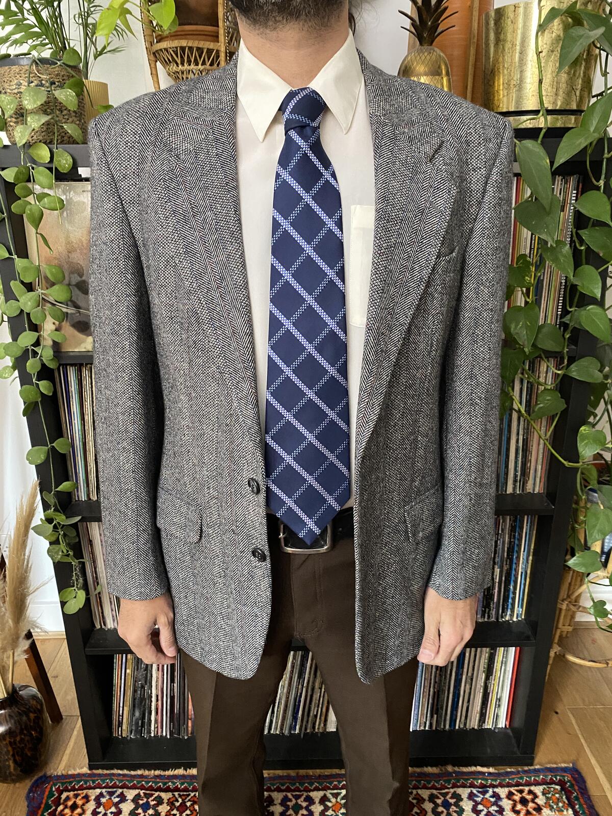 Vintage 90s Blue Pierre Cardin Silk Tie