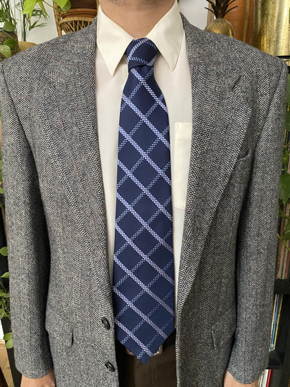 Vintage 90s Blue Pierre Cardin Silk Tie