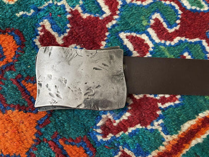 Vintage Chunky Plaque Buckle Belt