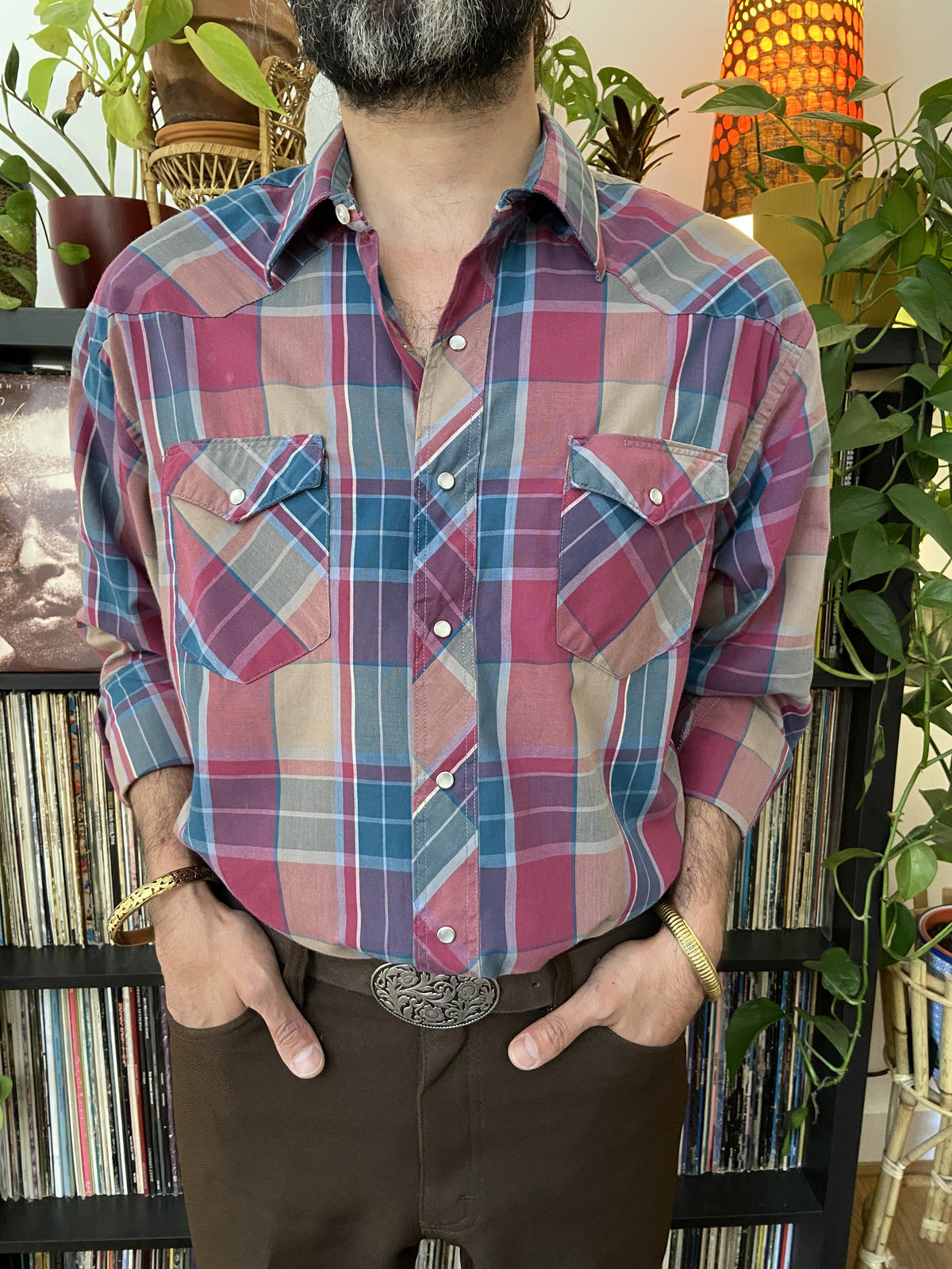 Vintage XL 90s Wrangler Western Shirt
