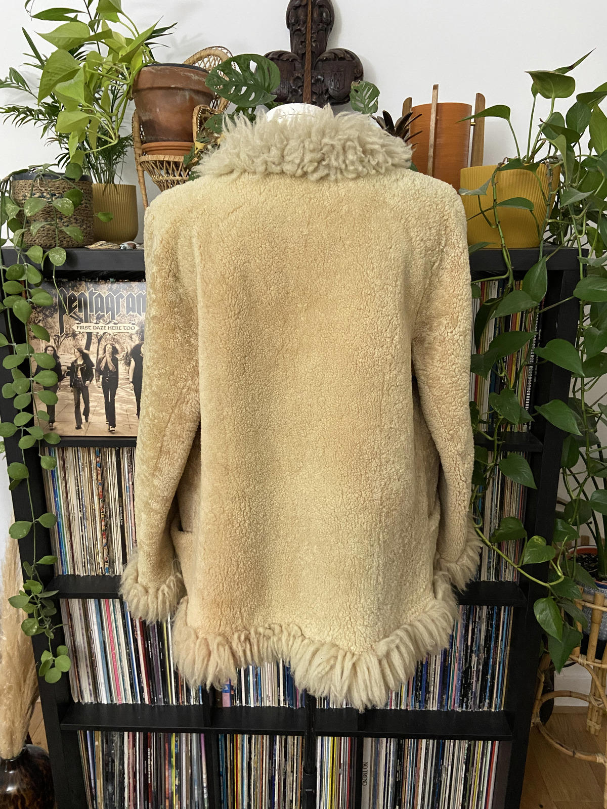 Vintage 1970s Beige Afghan Coat