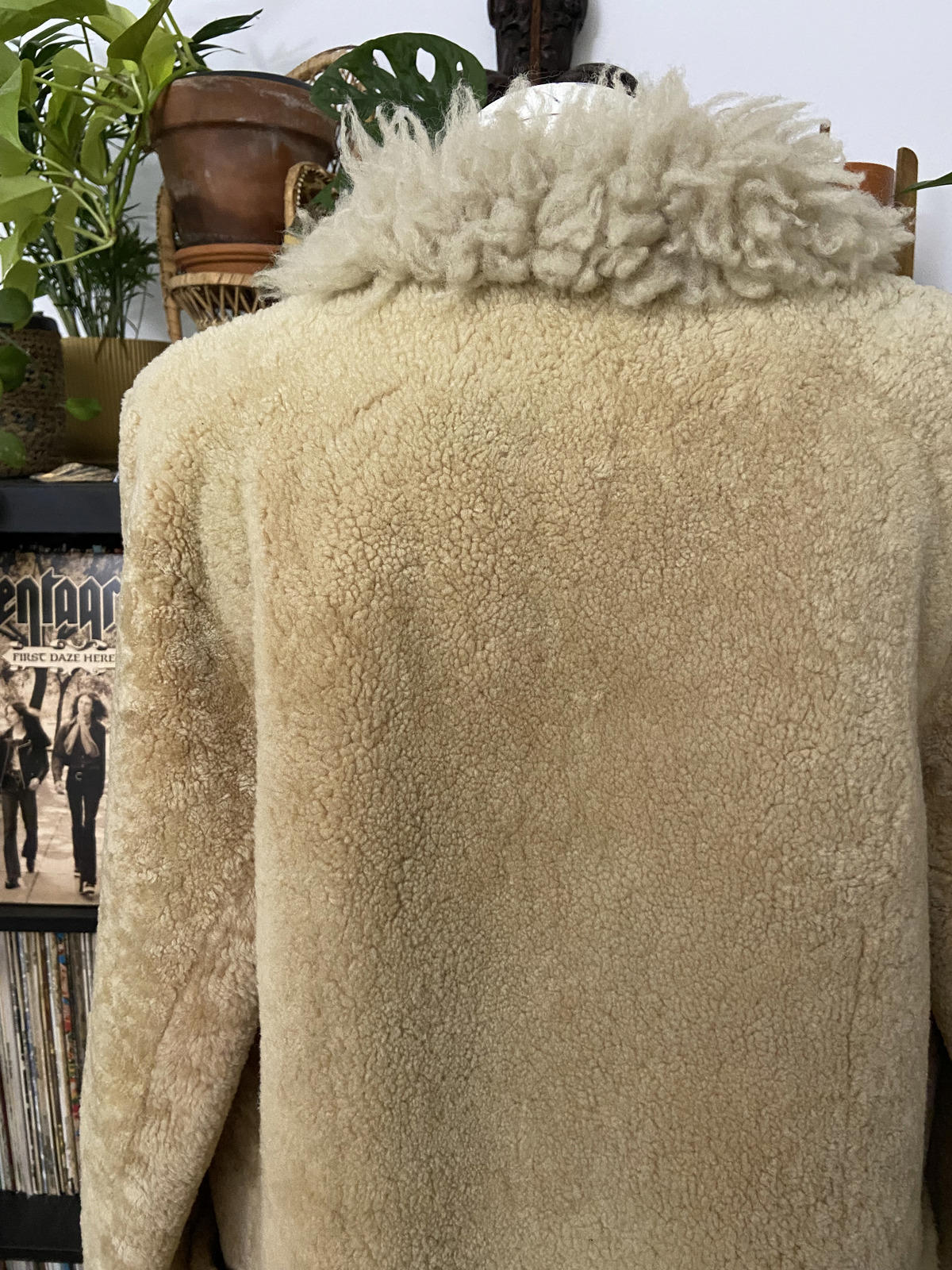 Vintage 1970s Beige Afghan Coat