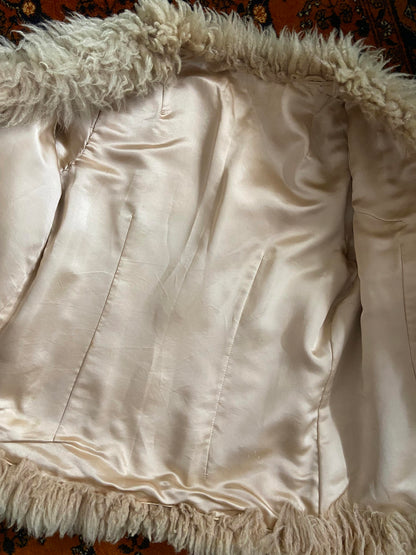 Vintage 1970s Beige Afghan Coat