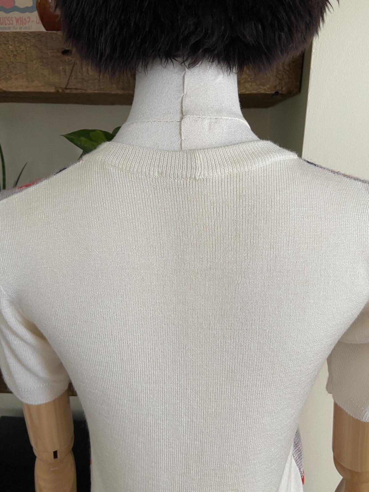 Vintage 1970s Cream Patterned Cardigan