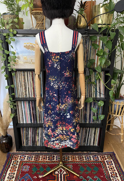 Vintage 1970s Navy Print Sundress