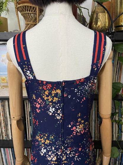 Vintage 1970s Navy Print Sundress