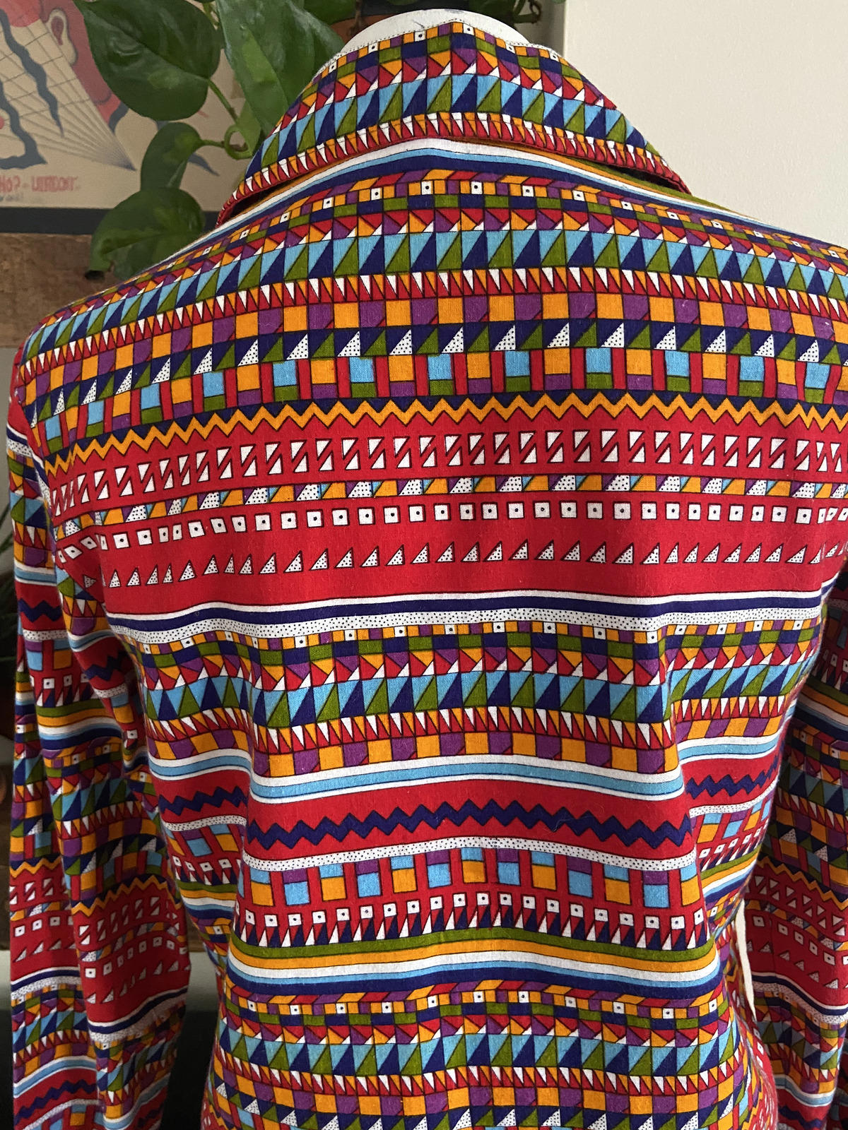 Vintage 1970s Aztec Print Top
