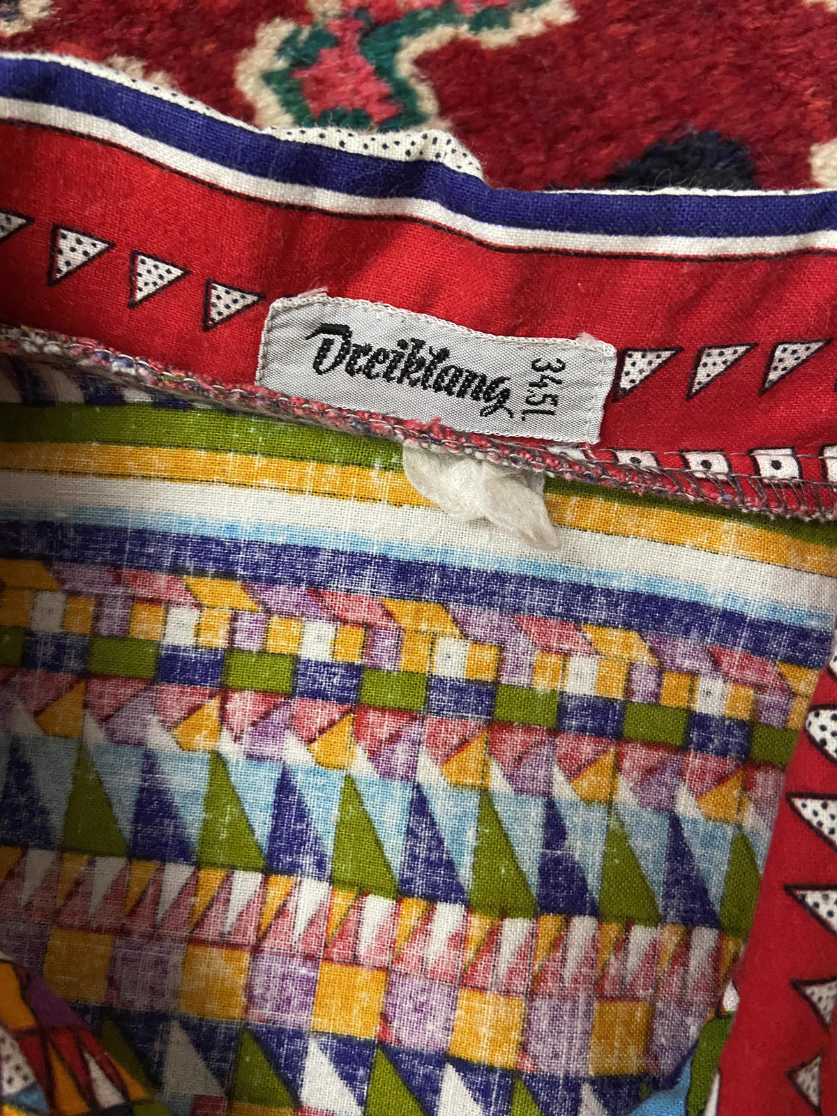 Vintage 1970s Aztec Print Top