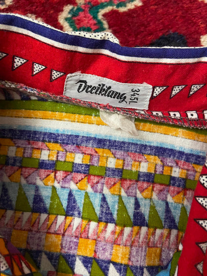 Vintage 1970s Aztec Print Top