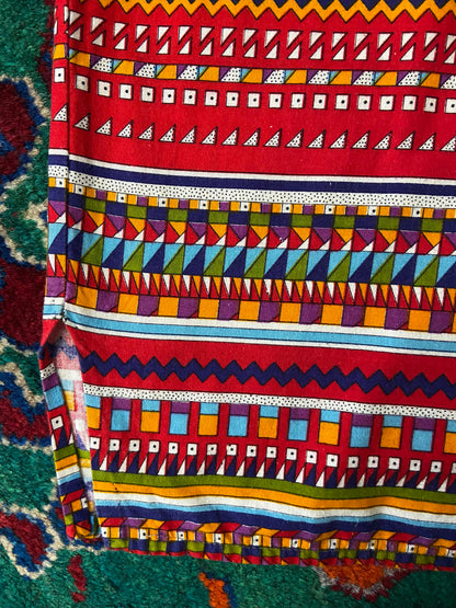 Vintage 1970s Aztec Print Top