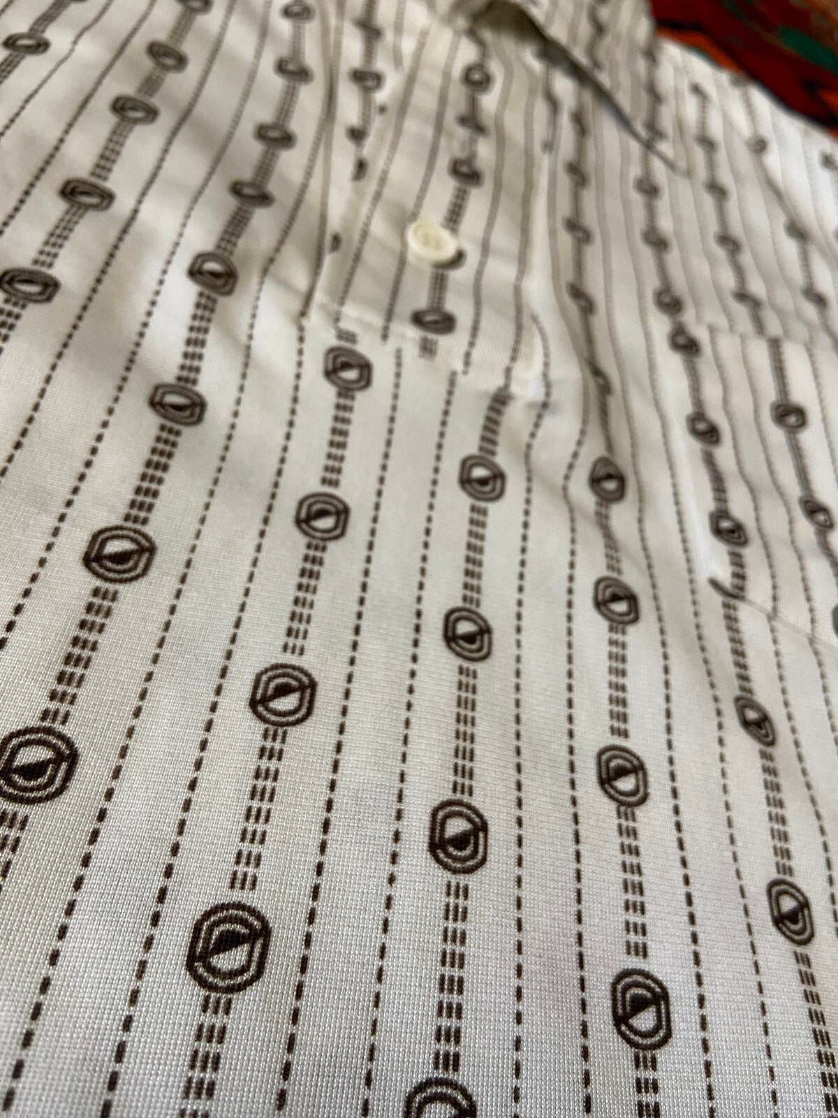 Vintage 1970s Japanese Cream & Beige Jersey Top