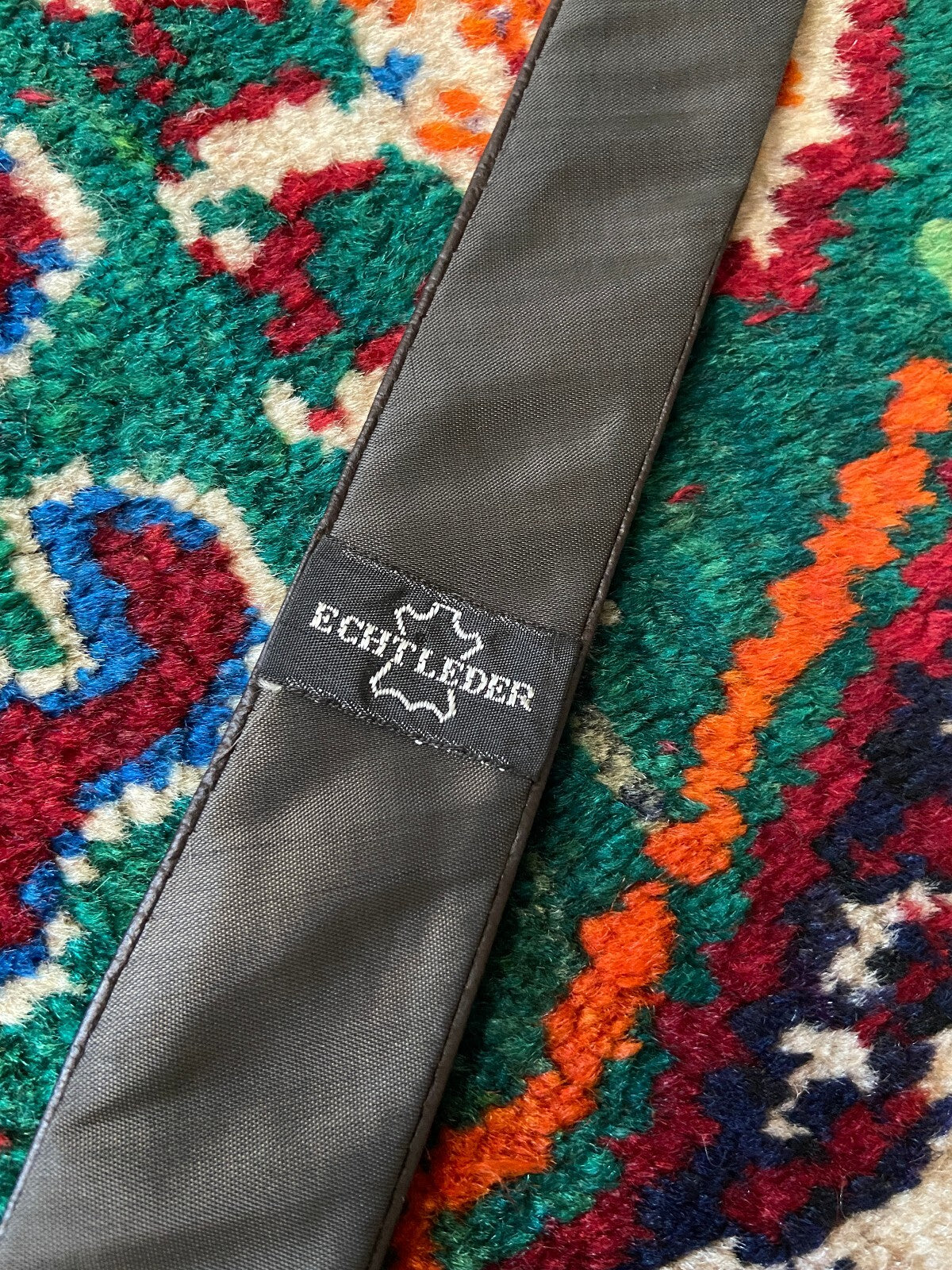 Vintage 1970s Brown Leather Skinny Tie