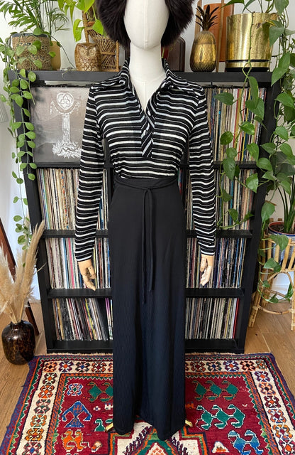 Vintage 1970s Black Dorothy Perkins Maxi Skirt