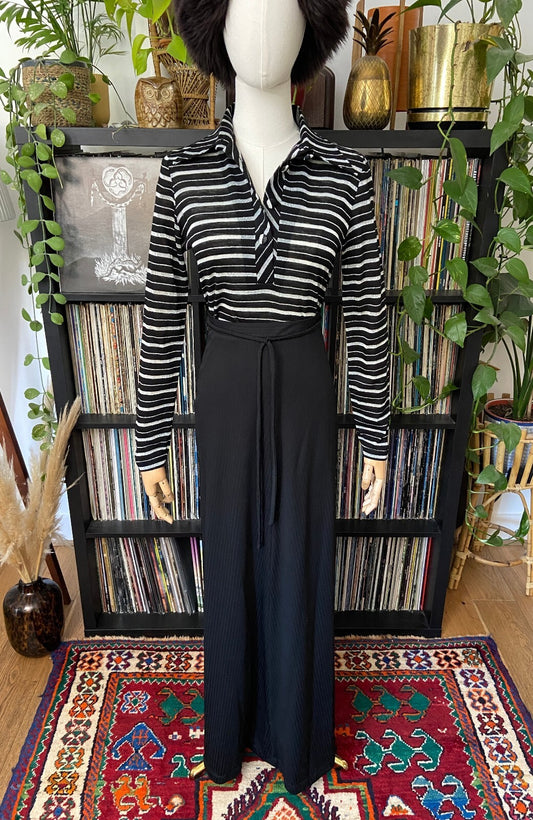 Vintage 1970s Black Dorothy Perkins Maxi Skirt