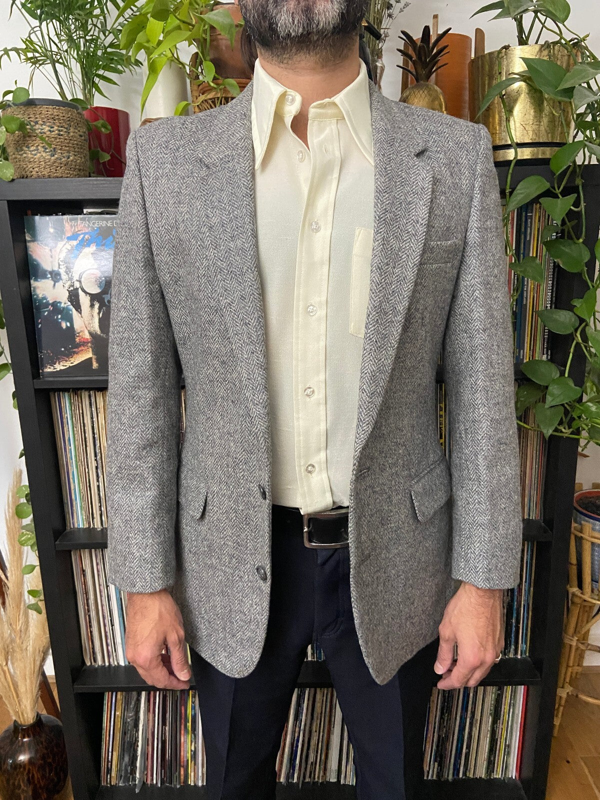 Vintage 1980s Burton Collection Tweed Blazer Jacket
