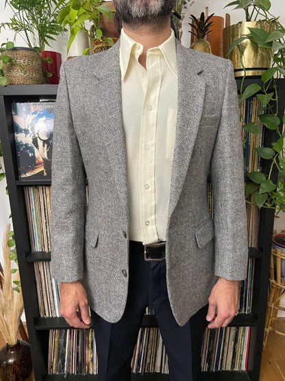 Vintage 1980s Burton Collection Tweed Blazer Jacket