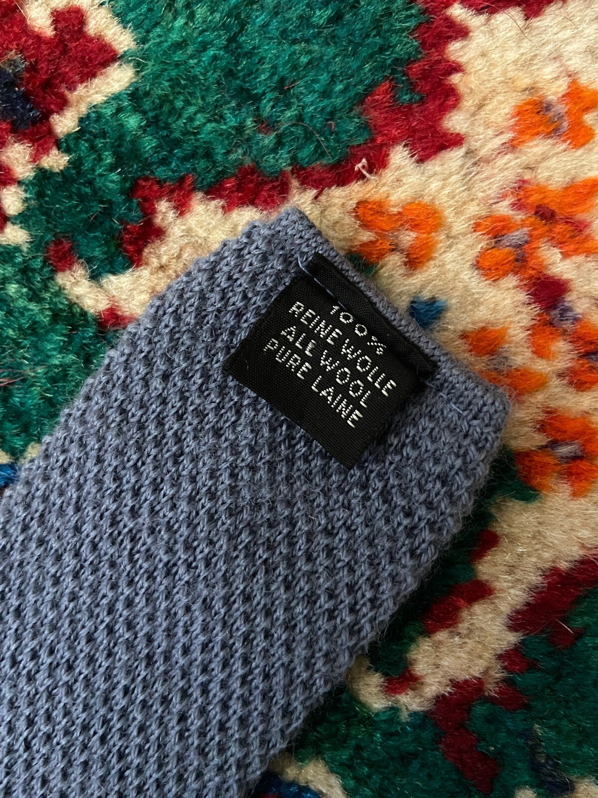 Vintage 1970s Pigeon Blue Wool Tie