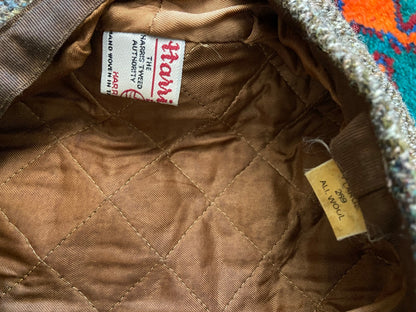 Vintage 1970s Scottish-Made Harris Tweed Flat Cap