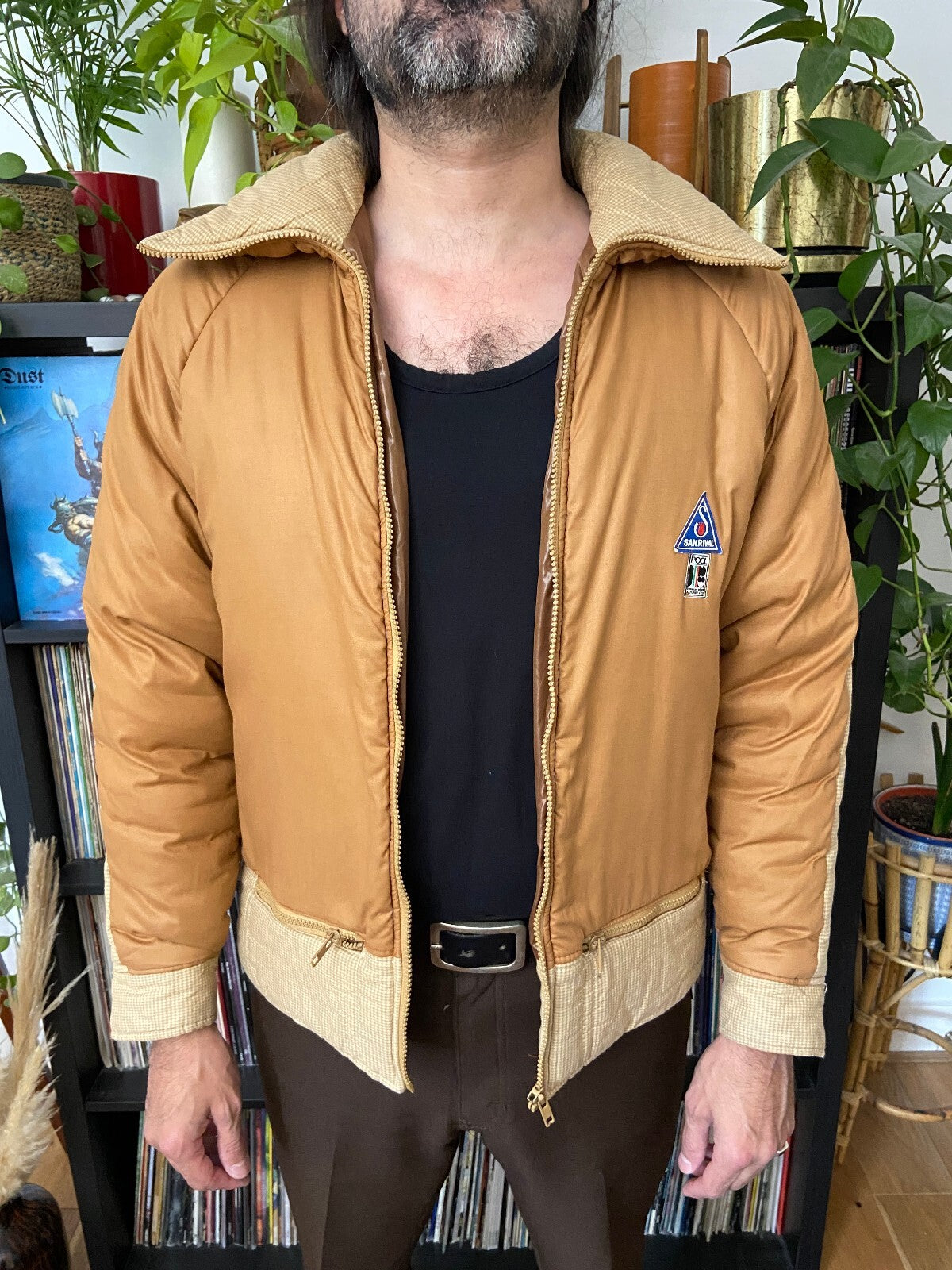 Vintage 1970s Tan Italian Ski Jacket