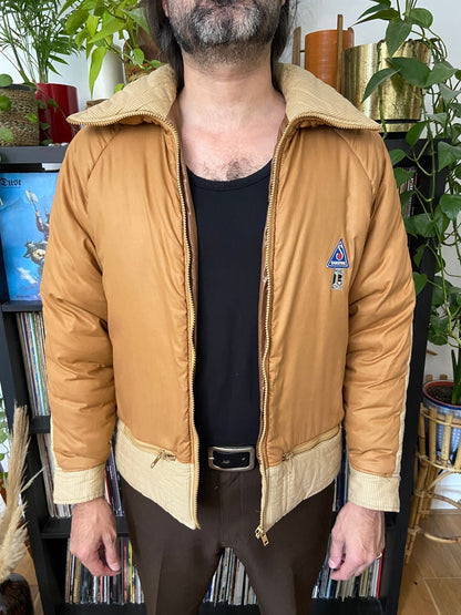 Vintage 1970s Tan Italian Ski Jacket