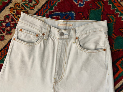 Levi's Pale Blue Ribcage Wide Leg Jeans W29