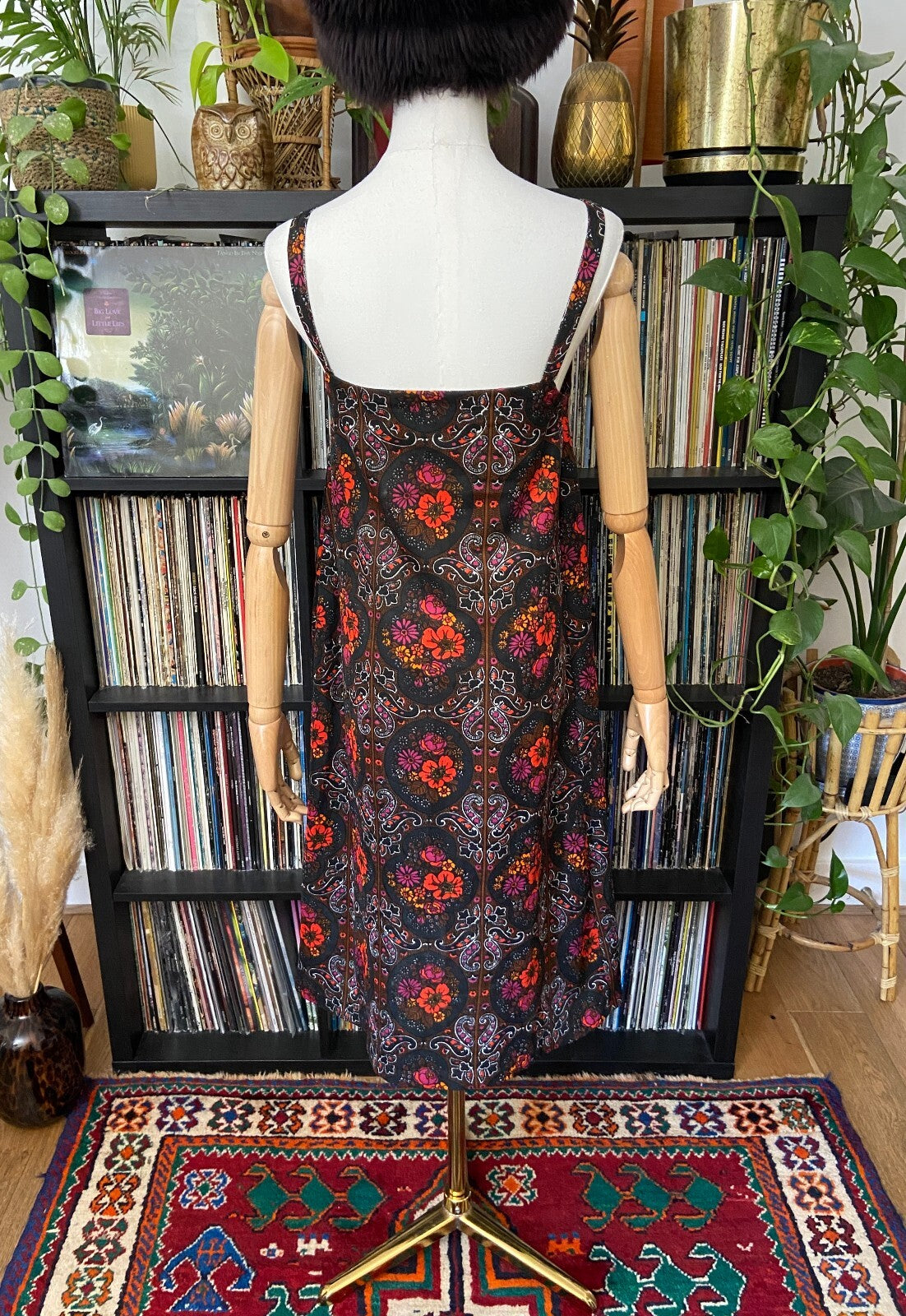 Vintage 1970s Retro Print Slip Dress