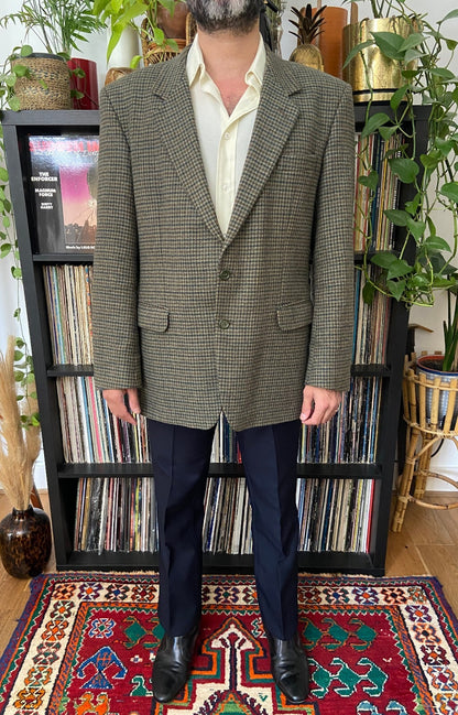 Vintage 1970s Gun Club Tweed Blazer Jacket