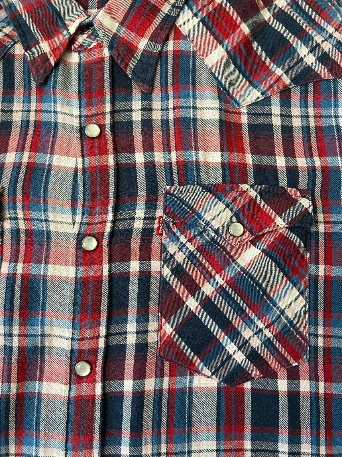 Vintage 90s Red & Navy Levi's Western Shirt
