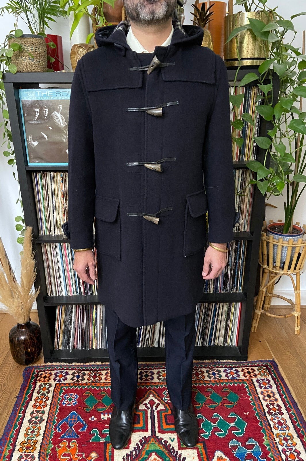 Vintage 90s Navy Burberry Duffle Coat