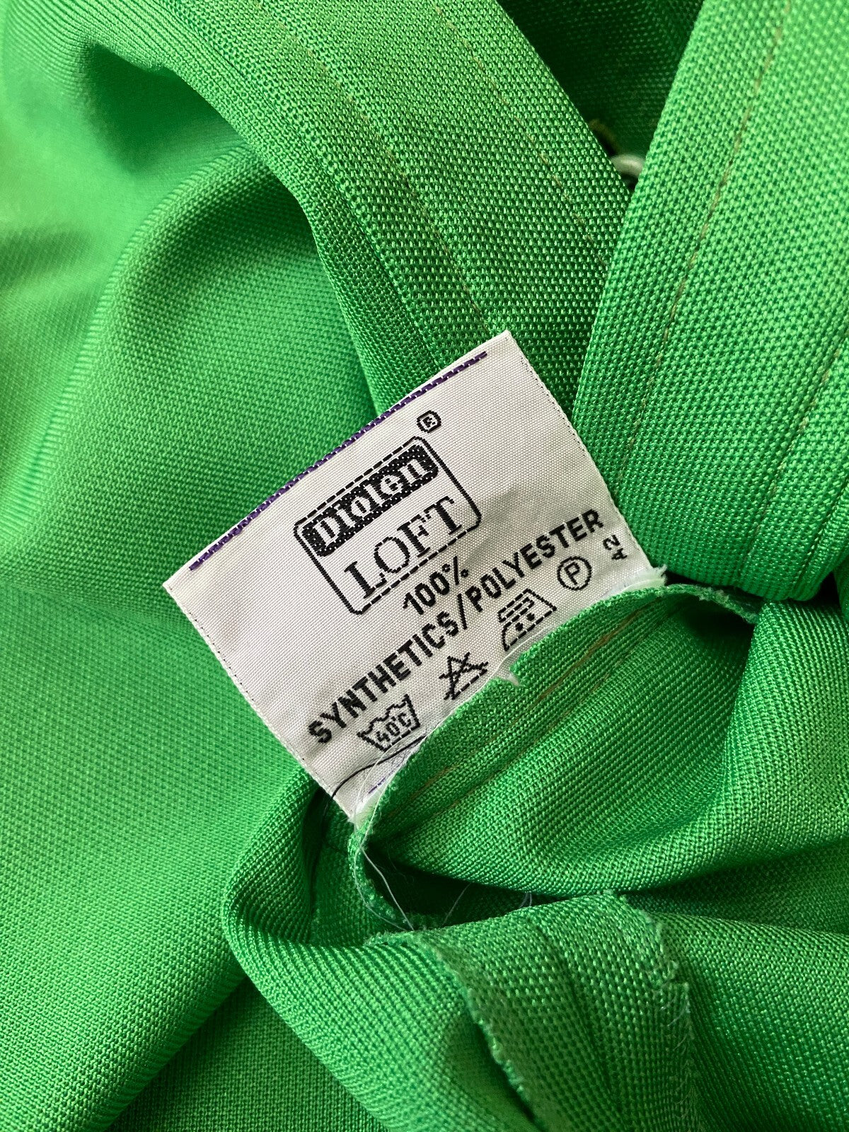 Vintage 1970s Bright Green Dagger Collar Shirt