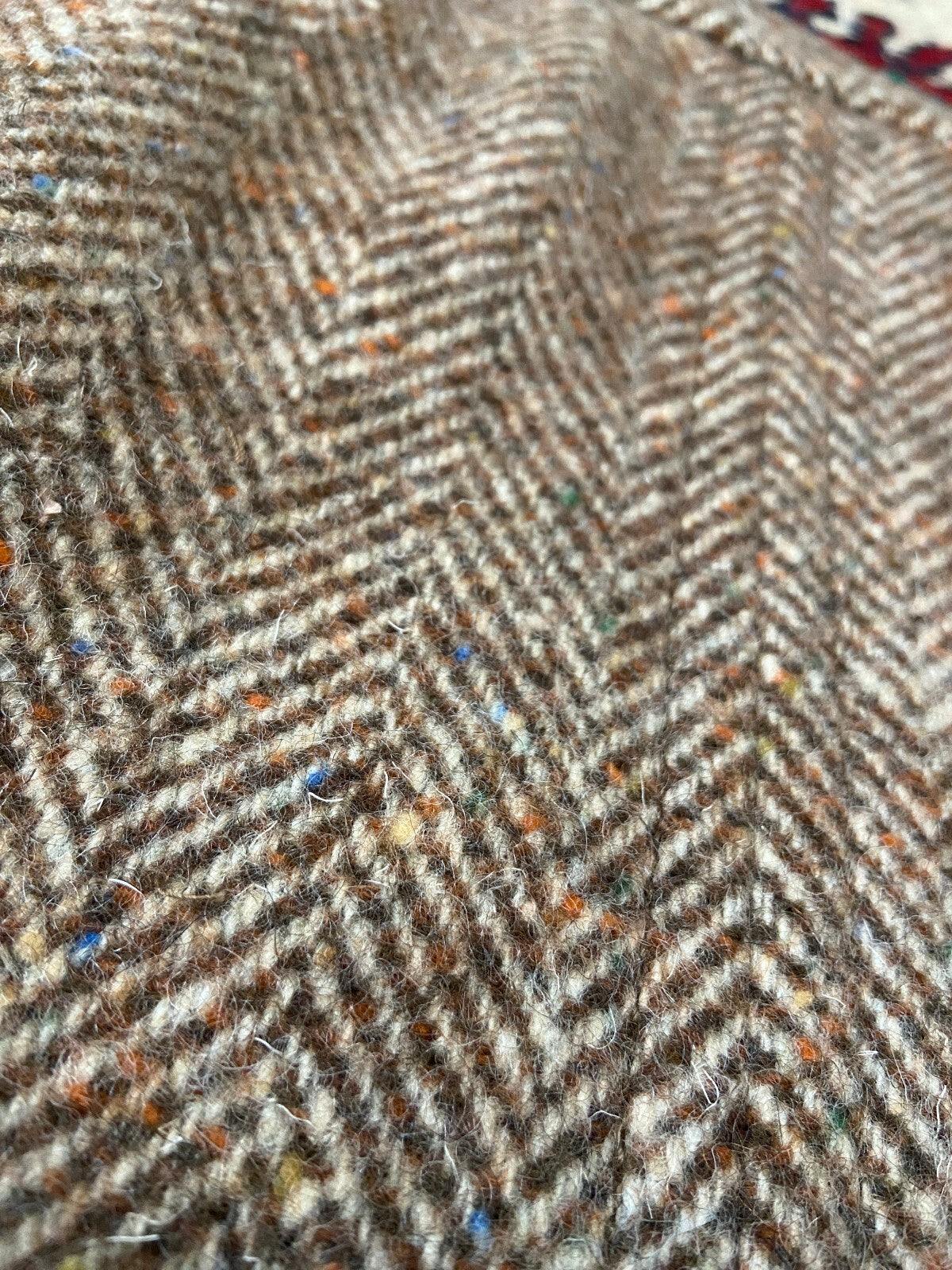 Vintage 1970s Beige Tweed Pencil Skirt