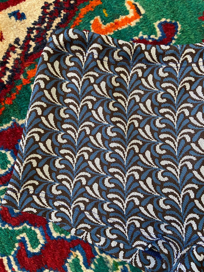 Vintage 1970s Blue & Brown Patterned Swim Shorts