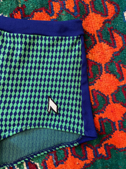Vintage 1970s Green & Blue Swim Shorts