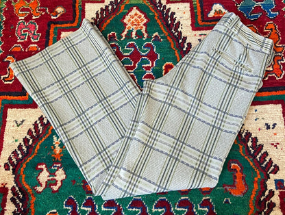 Vintage Dusty Green Riviera Flared Knit Trousers W30 / L32
